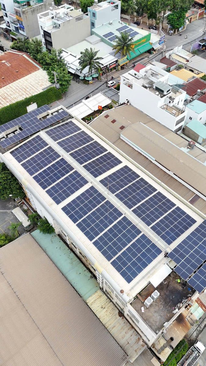 Hệ 168 kWp trên mái nhà máy dệt