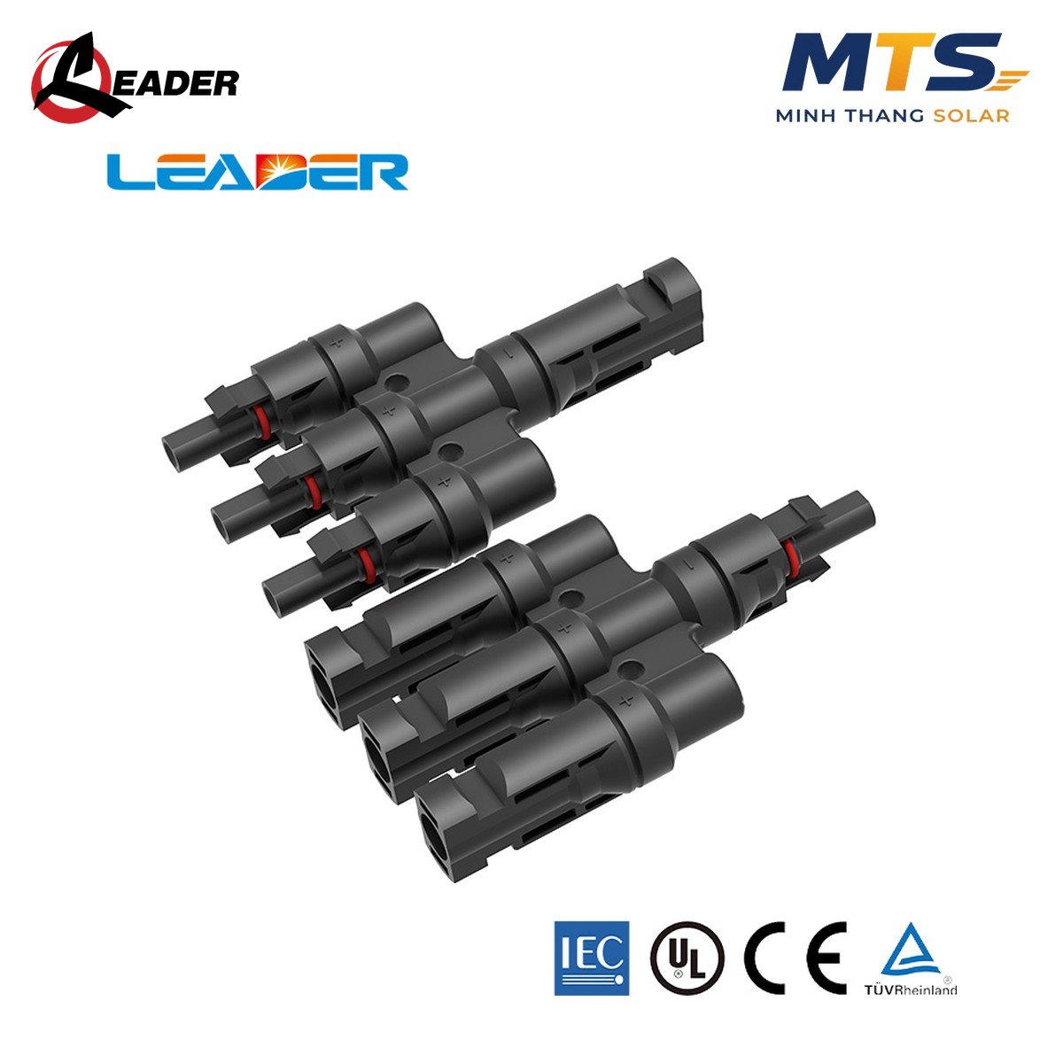 Bộ Đầu Nối Jack MC4 Vào 3T Ra 1 Leader Chính Hãng
