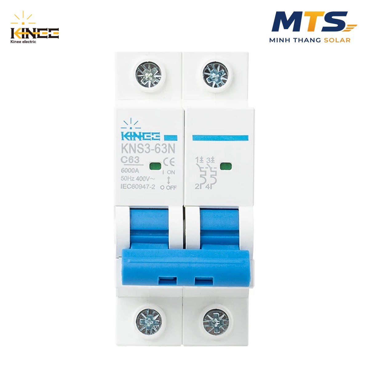 CB Điện AC 2P 63A 400V – KINEE KNS3-63