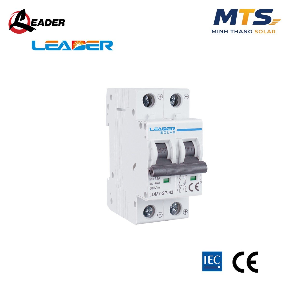 CB Điện Mặt Trời DC 4P 63A 1000V Leader