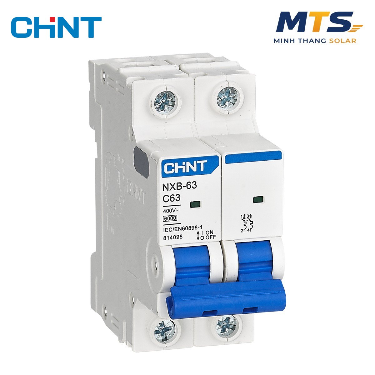 CB Đóng Ngắt AC 1 Pha 2P Chint 63A