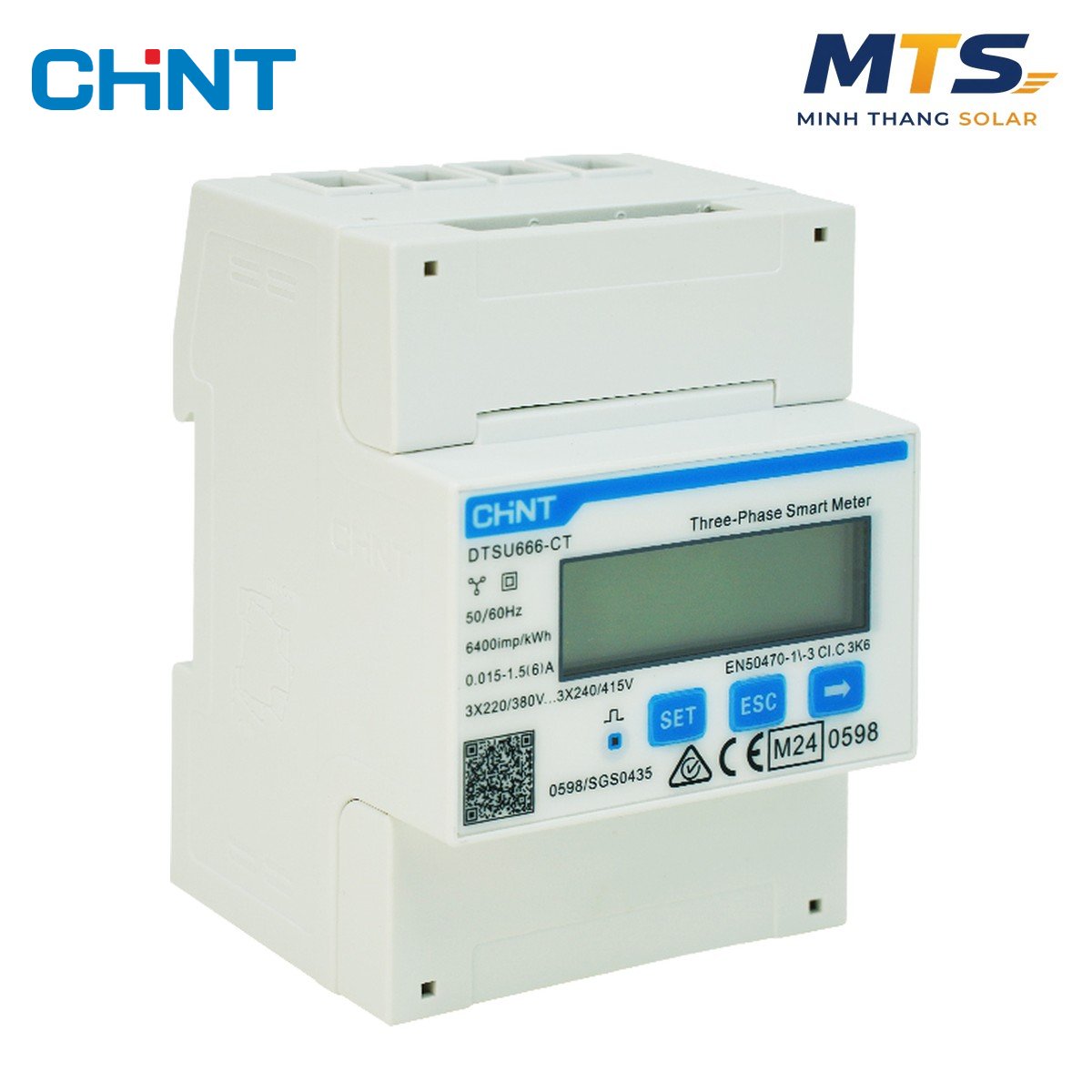 Đồng Hồ Điện Năng 3 Pha Metter CHINT DTSU666-CT 200A/5A