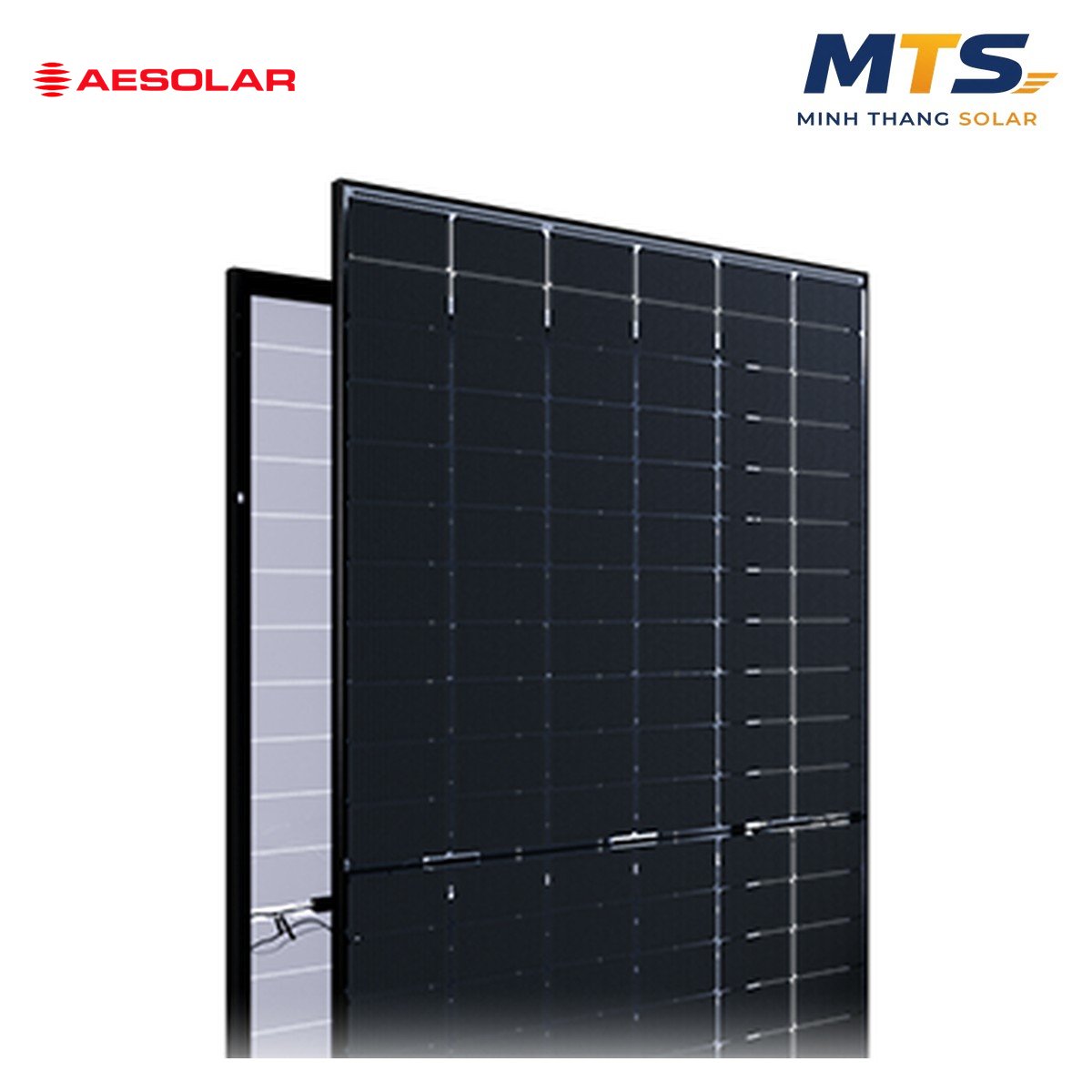 Tấm Pin Năng Lượng Mặt Trời AE Solar 580W 2 Mặt Kính