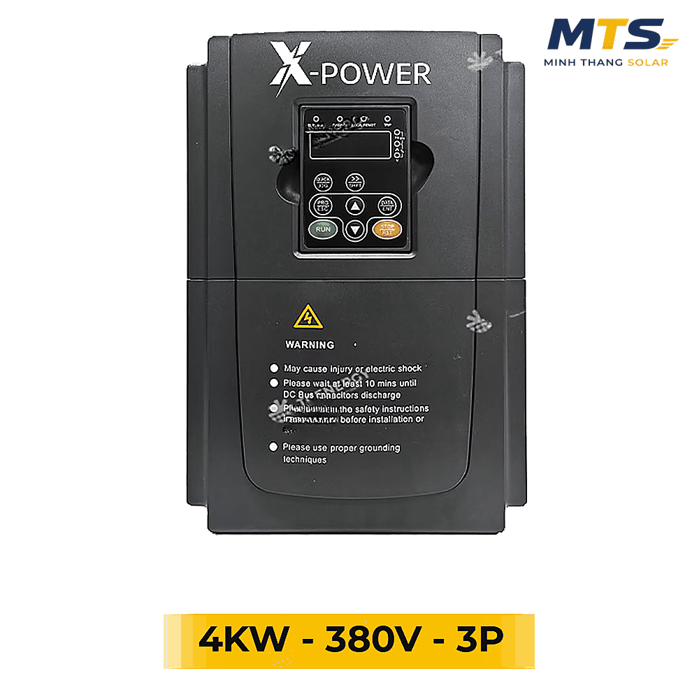 Biến Tần Bơm Năng Lượng Mặt Trời 4kW 380V 3 Pha XPOWER