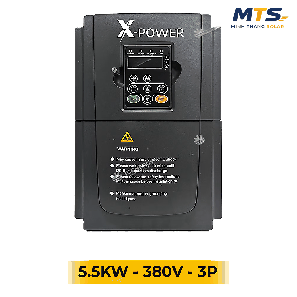 Biến Tần Bơm Năng Lượng Mặt Trời 5.5kW 380V 3 Pha XPOWER