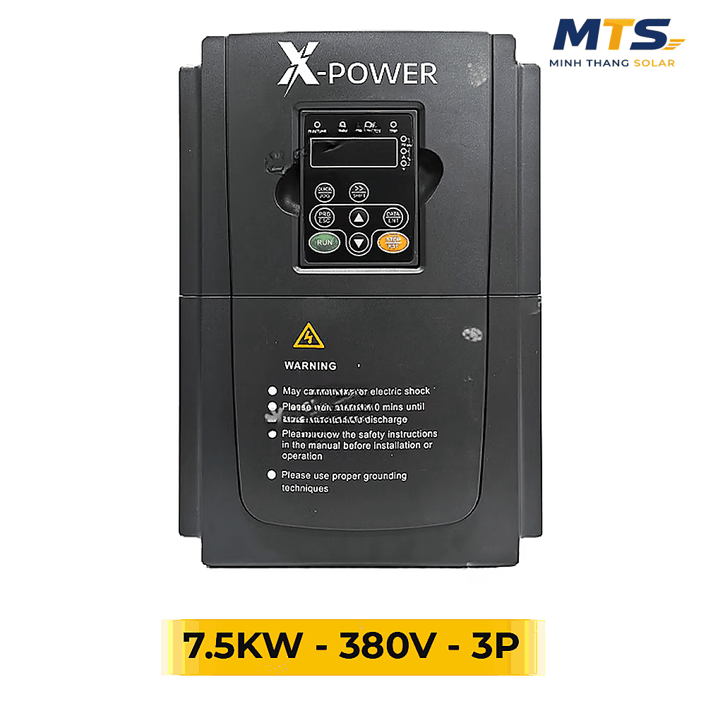 Biến Tần Bơm Năng Lượng Mặt Trời 7.5kW 380V 3 Pha XPOWER