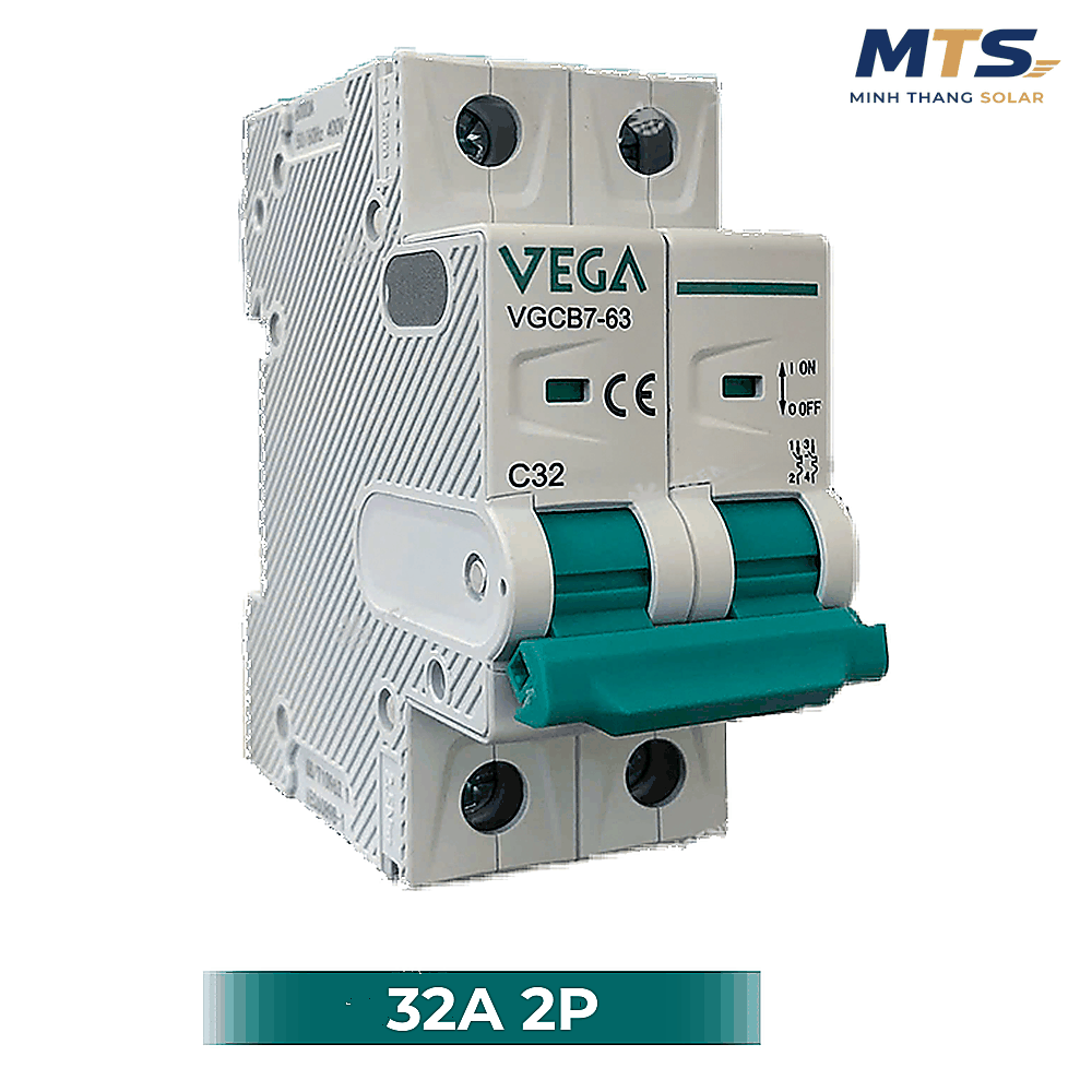 CB Đóng Ngắt AC 2P Vega 32A – VGCB7-63