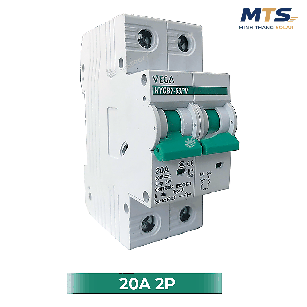 CB Đóng Ngắt DC 2P Vega 20A – HYCB7-63PV