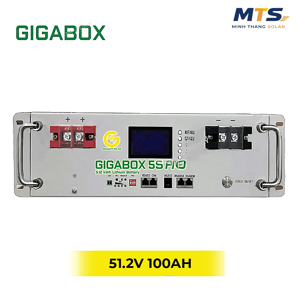 Pin Lưu Trữ Battery Gigabox 5kWh 100Ah 51.2V Model 5S Pro