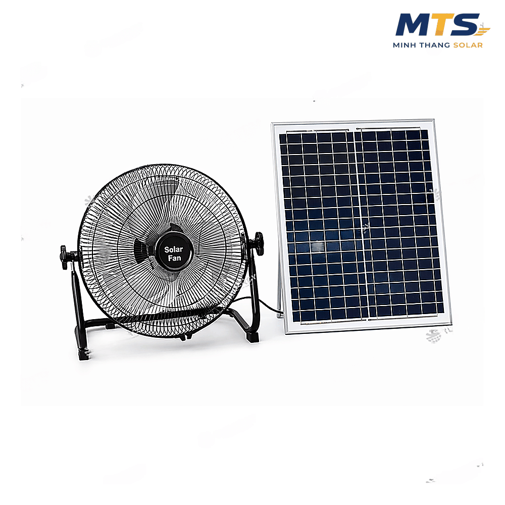 Quạt Năng Lượng Mặt Trời Chân Quỳ 12 Inch