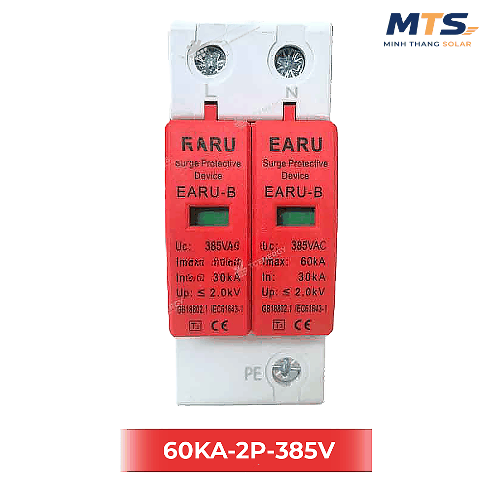 Thiết Bị Chống Sét Lan Truyền AC 2P 385V – EARU SPD 60kA