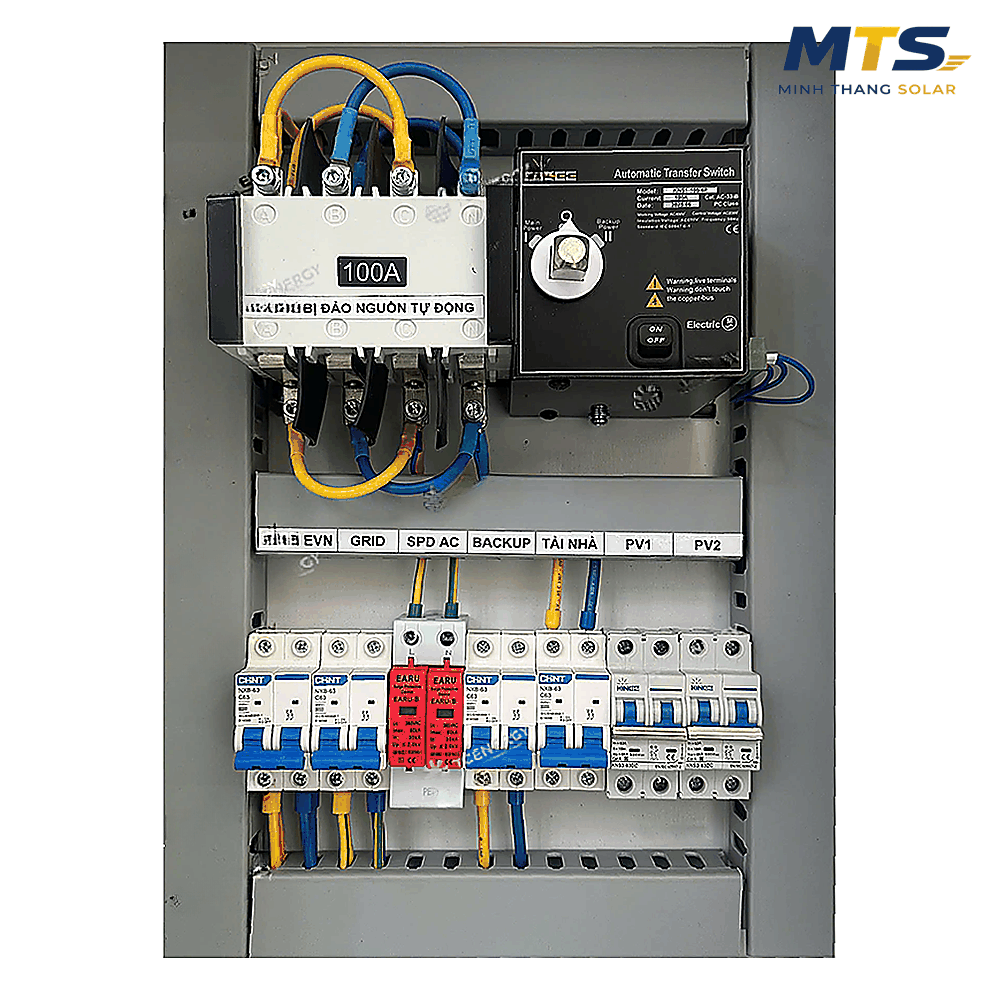 Tủ Điện Hybrid 1 Pha 5 – 6 – 8 – 10 kW Đấu Sẵn